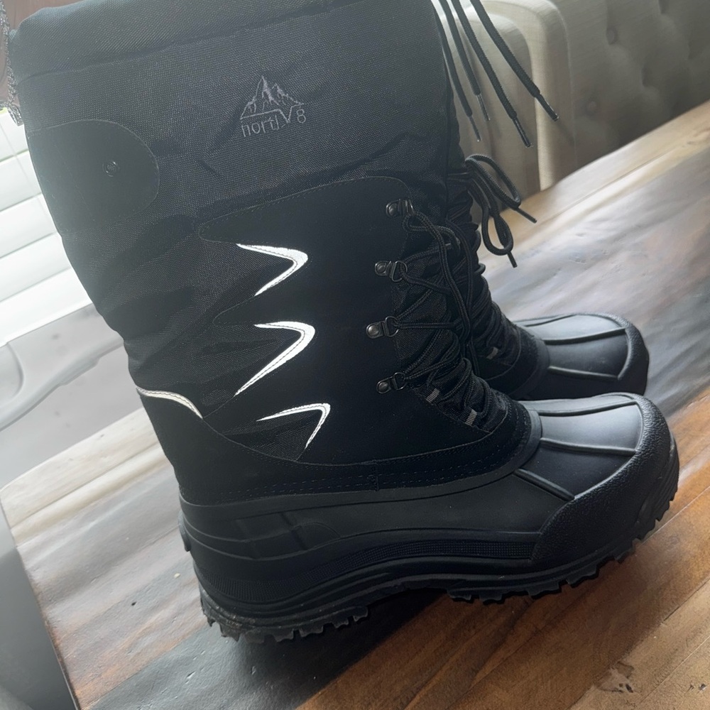 Black Winter Snow Boots